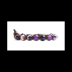 TAMASHII Bracciale Agata Striata Viola