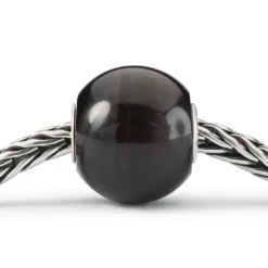 Trollbeads - BEADS Occhio di Gatto Nero Rotondo Grande