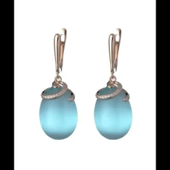 Tsars Collection - Orecchini Olga in argento rosa e cristallo