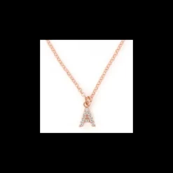 VERSARI - Collana con lettera iniziale A di zirconi bianchi incastonati