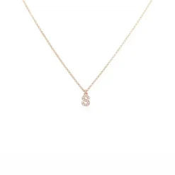 VERSARI - Collana con lettera iniziale L di zirconi bianchi incastonati