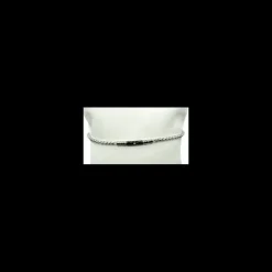 Zancan - Bracciale da Uomo in Acciaio, PVD Nero, con Targa e Zircone Bianco Centrale
