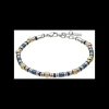 Zancan - Bracciale Uomo Acciaio con bulles blu e rigate laminate oro rosa