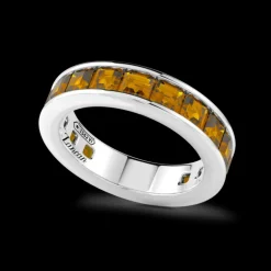 Zancan Anello a fede in argento Zancan con pietre naturali.