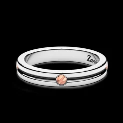 Zancan Anello a fede Zancan in argento con vite in oro rosa.