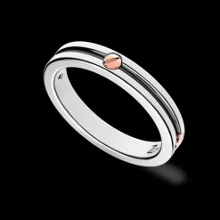 Zancan Anello a fede Zancan in argento con vite in oro rosa.