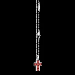 Zancan - Collana croce in argento con pietre naturali