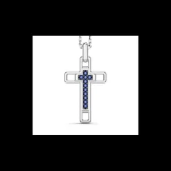 Zancan - Collana croce in argento con pietre naturali