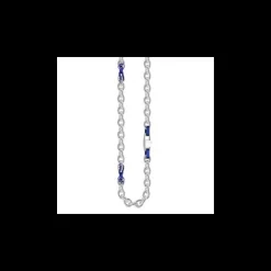 Zancan Catena in acciaio inserti color oro rosa e blu.